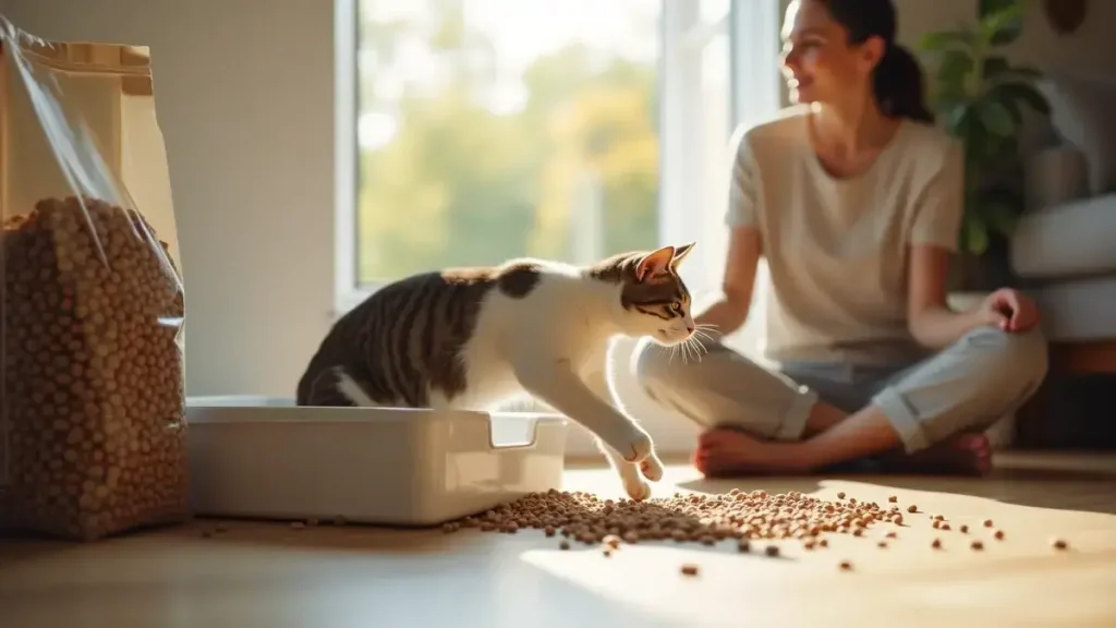 Houtpellets als kattenbakvulling gebruiken, een zeer goedkope tip goedgekeurd door experts