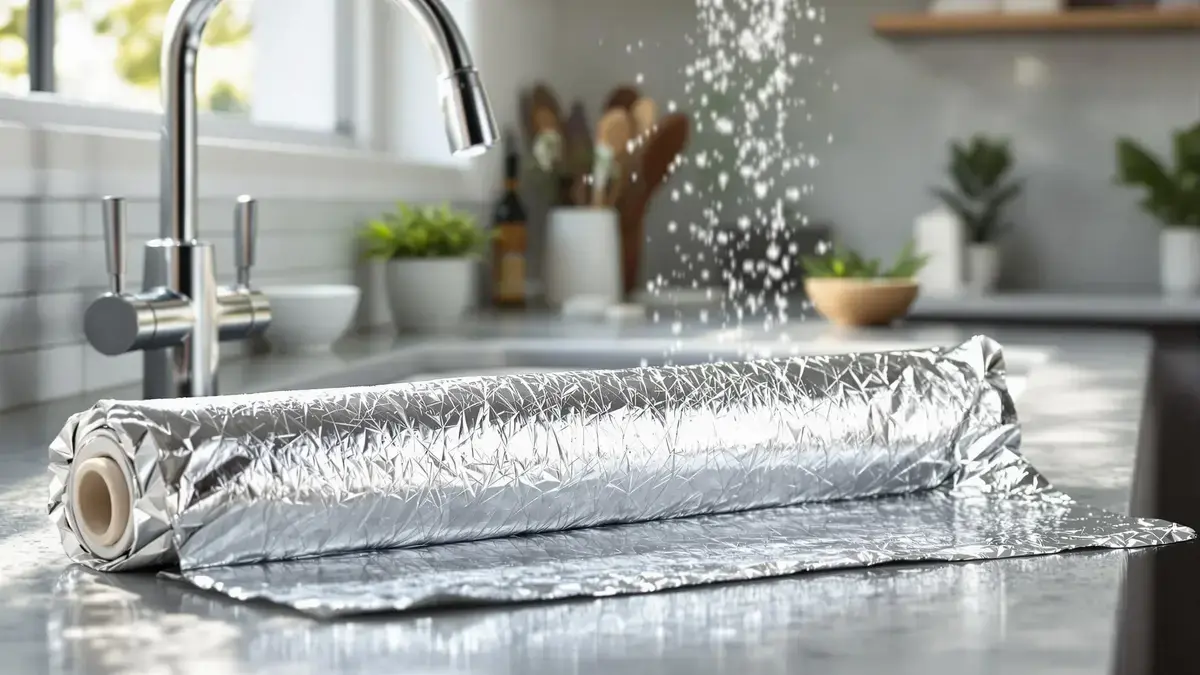 Wie had gedacht dat een eenvoudige rol aluminiumfolie zo gemakkelijk de kalk in uw huis kan verwijderen