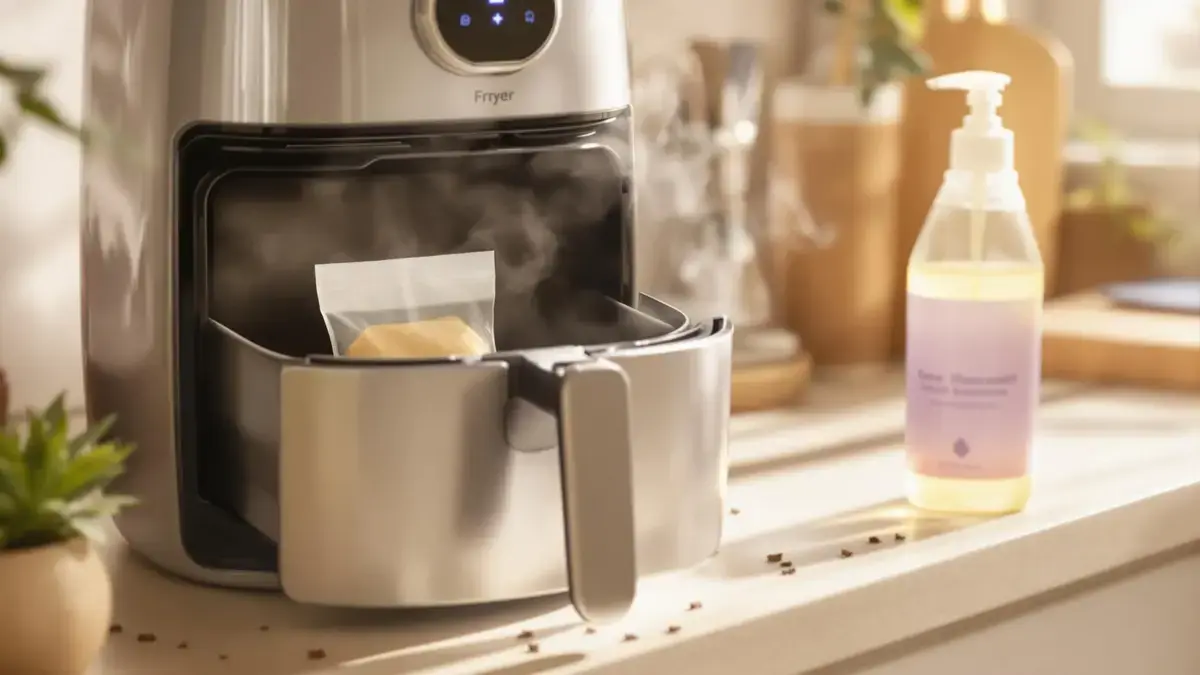 Deze verrassende tip met een zakje thee maakt het schoonmaken van je airfryer veel gemakkelijker