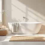 In 2025 maakt de badmat plaats voor een chique accessoire geïnspireerd op Noordse spa’s