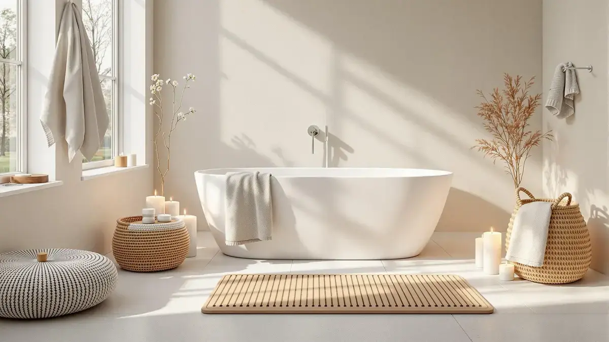 In 2025 maakt de badmat plaats voor een chique accessoire geïnspireerd op Noordse spa’s