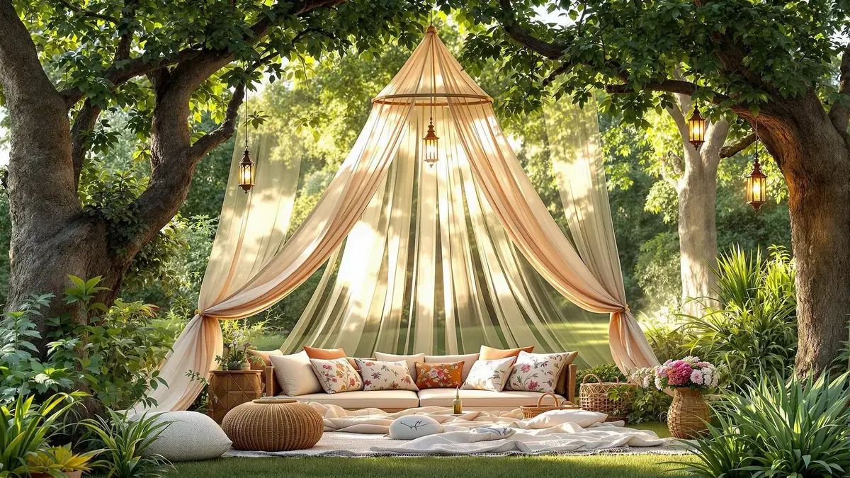 Retro en chic: de onmisbare schaduwoplossing van de zomer om uw tuin te verfraaien
