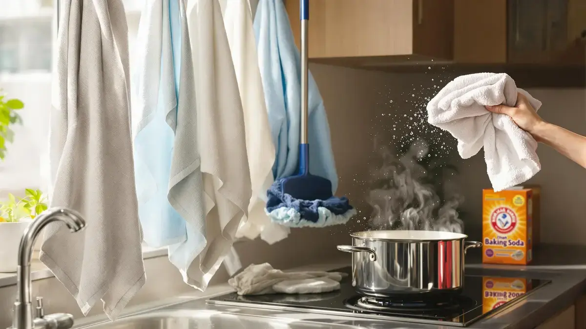 Verwaarloos deze stap niet: je doeken en dweilen kunnen vuil blijven, zelfs na het wassen