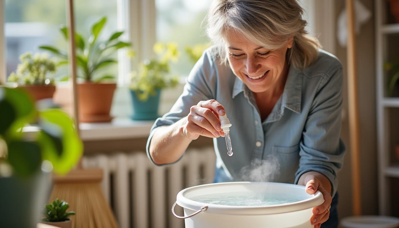 ontdek het geheim om stof voorgoed te verminderen! voeg eenvoudig één druppel van dit ingrediënt toe aan je schoonmaakwater en geniet van een langdurig schone en stofvrije omgeving.