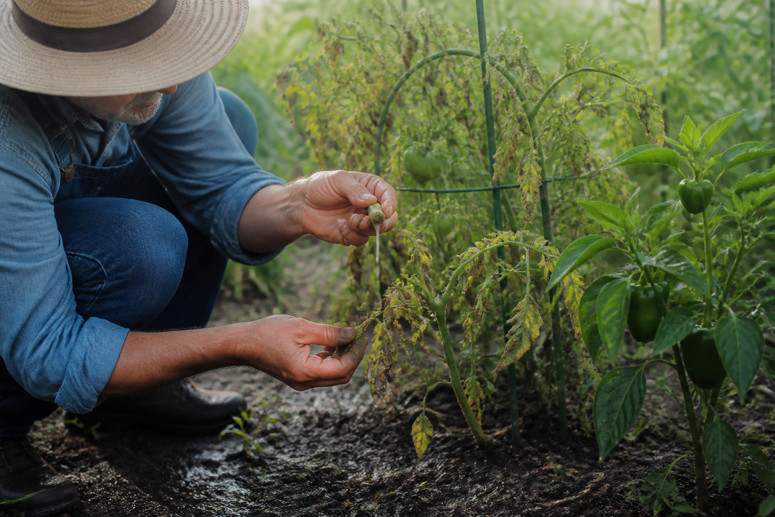 Bacteri&euml;le verwelking: symptomen, gevoelige planten en bestrijdingsmethoden