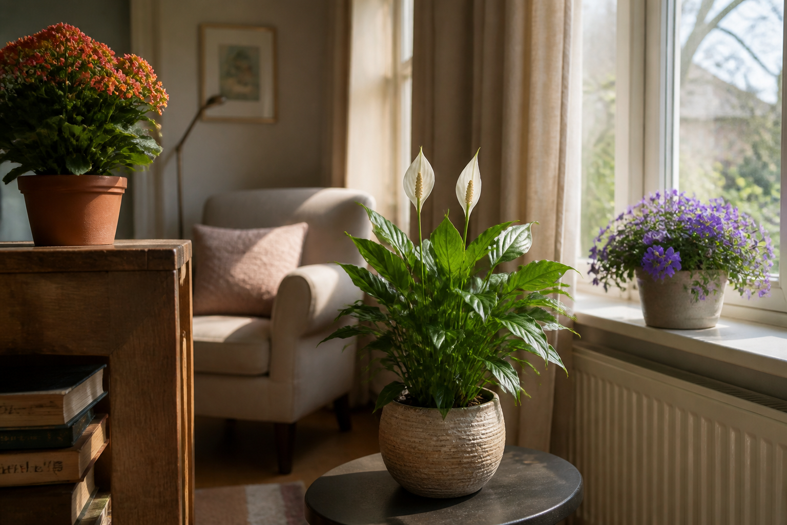 Kamerplanten met bloemen: hoe u het hele jaar door kleur toevoegt