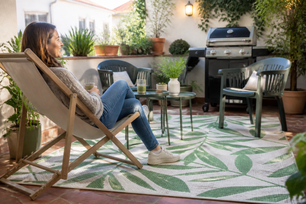 Lidl buitentapijt: de simpele truc om een terras gezelliger te maken
