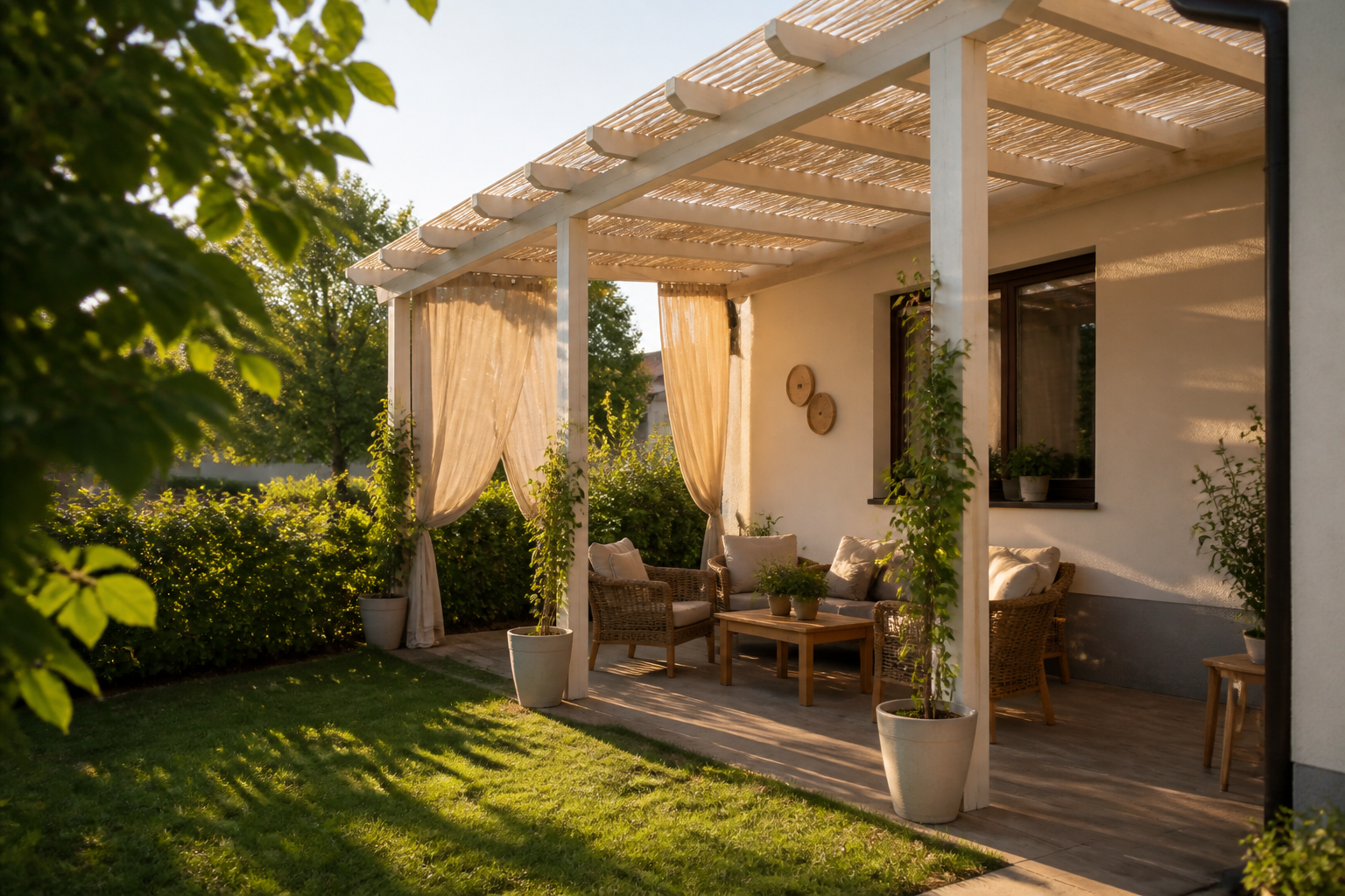 Pergola voor kleine tuin: hoe maak je een beschut hoekje zonder het te verstikken