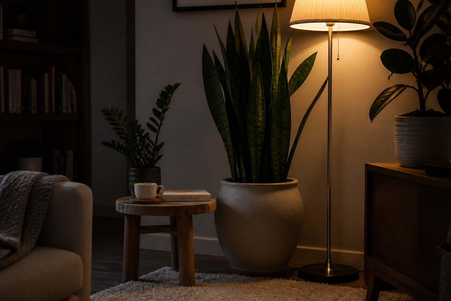 Schaduwplanten voor binnen: ideeën voor donkere kamers