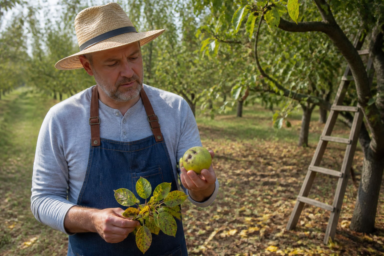 Tavelure bij appel- en perenbomen herkennen en behandelen