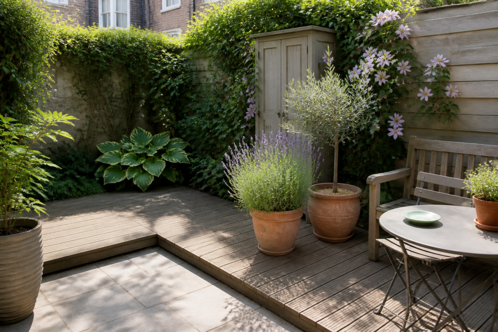 Tuinplan voor een kleine tuin: terras, planten en opbergruimte indelen