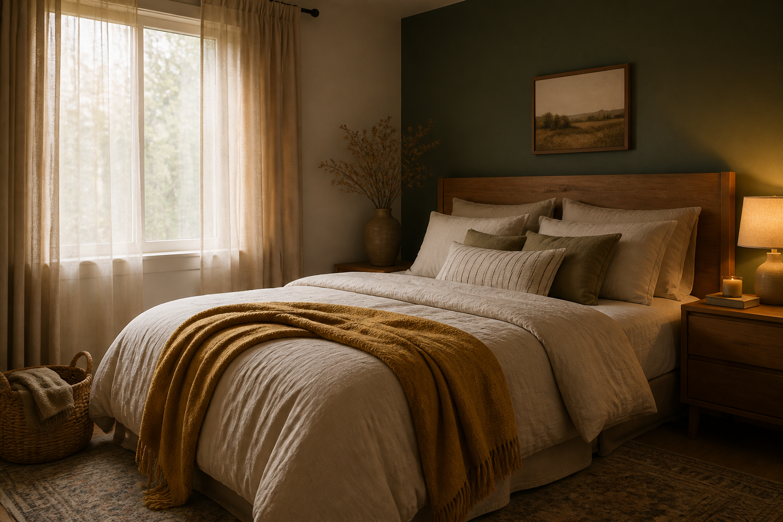 Warme slaapkamer: decoratie-idee&euml;n voor een knusse sfeer